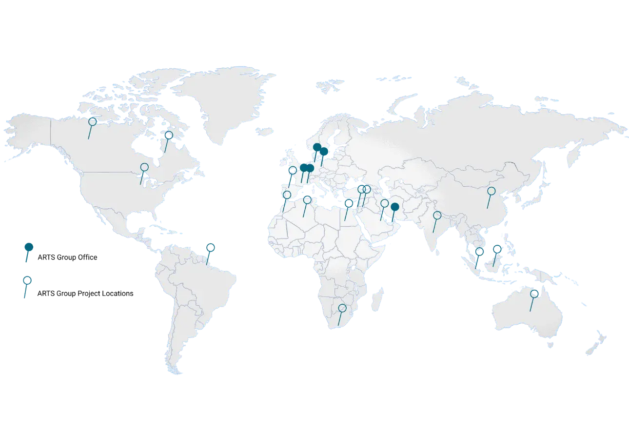 ARTS Presence worldwide - map ARTS Presence worldwide - map